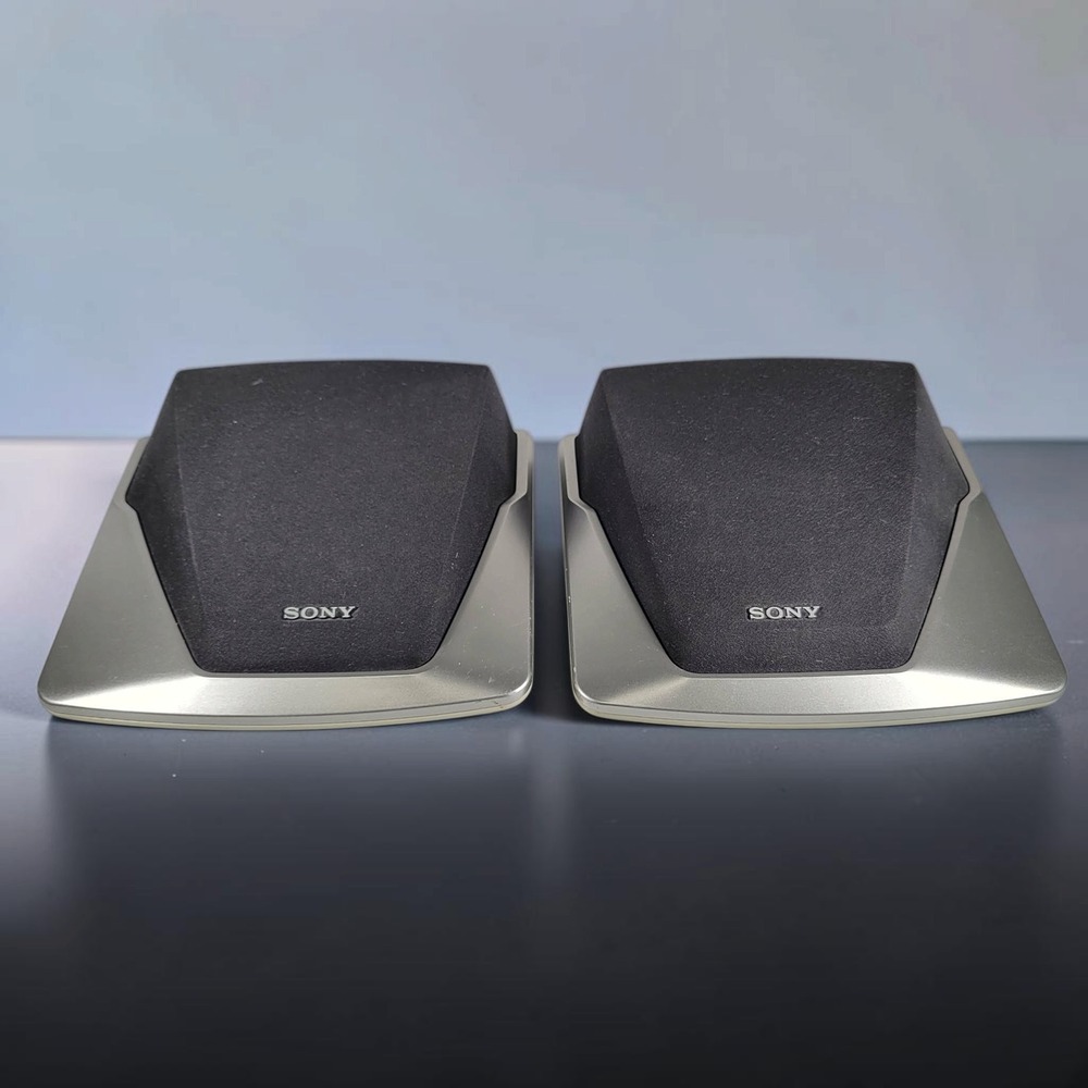 Sony SS-SR125 Surround Speakers Pair Grey Silver TESTED Good Home Theater 8 Ohm